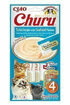 Churu Cat Recept na tuniaka s príchuťou morských plodov 4x14g + Množstevná zľava