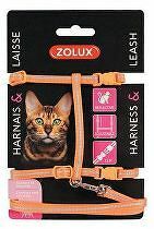 Postroj pre mačky s vodítkom 1,2 m oranžový Zolux