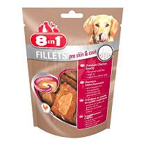 Treats 8in1 Fillets for skin&coat S 80g + Množstevná zľava