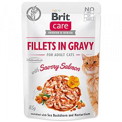 Brit Care Cat Fillets in Gravy with Savory Salmon 85 g