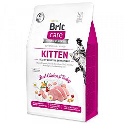 Brit Care granuly Cat Grain-Free Kitten Healthy Growth & Development kura a morka 0,4 kg