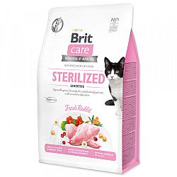 Brit Care granuly Cat Grain-Free Sterilized Sensitive králik 0,4 kg