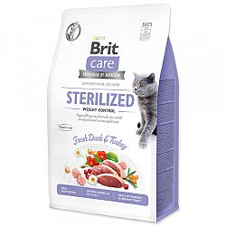 Brit Care granuly Cat Grain-Free Sterilized Weight Control kačica a morka 0,4 kg