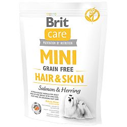 Brit Care granuly Mini Grain Free Hair & Skin losos a sleď 400 g