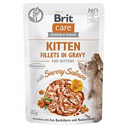 Brit Care kapsičky kitten filet v omáčke losos 85 g