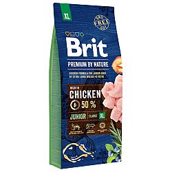 Brit Premium by Nature granuly Junior XL kura 15 kg