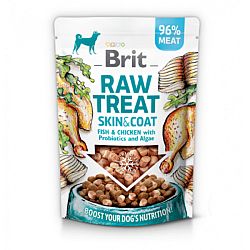 Brit Raw Treat Skin and Coat maškrty ryba a kura 40 g