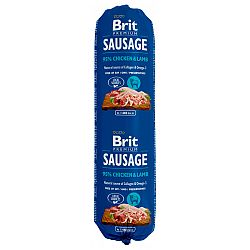 Brit Sausage Saláma pre psov kura a jahňa 800g