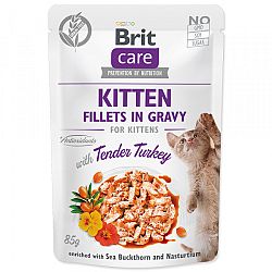 BritCareCatKittenFillets in Gravy with Tender Turkey 85g