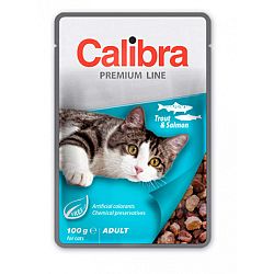 Calibra cat kapsička Premium Adult pstruh a losos 100 g