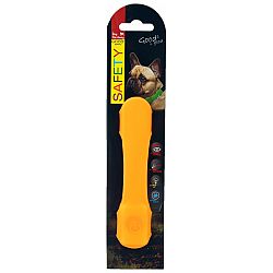 Dog Fantasy LED pásik svietiaci oranžový 15 cm