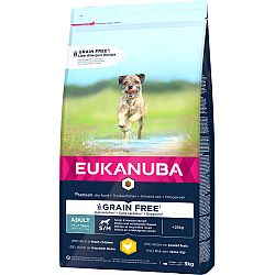 Eukanuba granuly pre dospelé psy Small & Medium Grain Free kuracie 3kg​