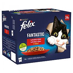 Felix Fantastic Multipack kuracie/hovädzie/králik/jahňacie v želé 24x85g