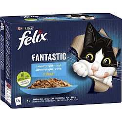 FELIX kapsičky Fantastic losos/platesa/tuniak/treska 12 x 85 g