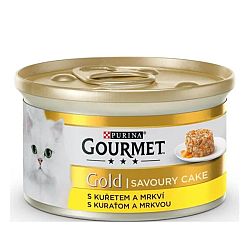 Gourmet gold cat konzerva Savoury cake kura a mrkva 85 g