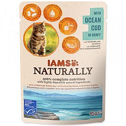 IAMS Naturally Adult Cat with Natural Cod in Gravy 85g