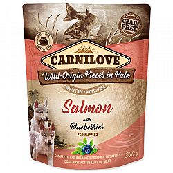 Kapsička Carnilove Dog Pouch Paté Puppy losos s čučoriedkami 300g