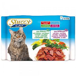 Kapsicka STUZZY Cat multipack kuracie+telacie 4x100g