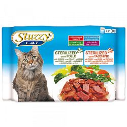 Kapsicka STUZZY Cat multipack Sterilized kuracie+morcacie 4x100g