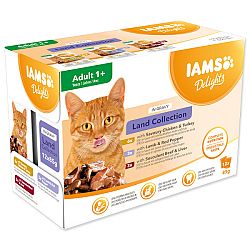 Kapsičky IAMS výběr ze suchozemských mas v omáčce multipack 1020g (12x85gr)