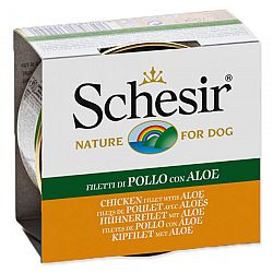 Konzerva SCHESIR Dog kuracie+Aloe v zele 150g