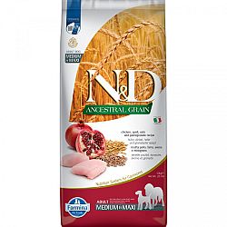 N&D Low Grain Dog Adult M/L Chicken & Pomegranate 12 kg