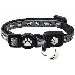 Obojok Active Cat Reflective XS čierny 1x19-31 cm