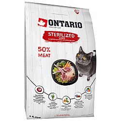 Ontario cat sterilised jahňa 6,5 kg