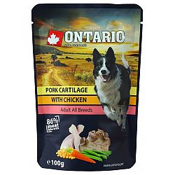 Ontario dog kapsička kura a bravčové chrupky vo vývare 100 g