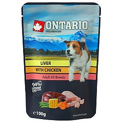 Ontario dog kapsička kura a pečeň vo vývare 100 g