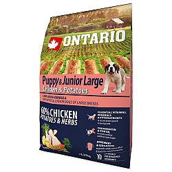 Ontario granuly Puppy & Junior Large kura a zemiaky 2,25 kg