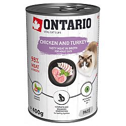 ONTARIO konz.Chicken, Turkey,Salmon Oil 400g