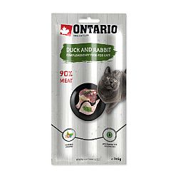 ONTARIO tyčinka pre mačky kačka/ králik 3x5 g