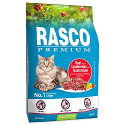 Rasco Premium Cat Sterilized hovädzie s brusnicami a kapucínkou 2 kg