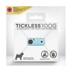 Tickless mini dog - Dobíjateľný ultrazvukový odpudzovač kliešťov a bĺch pre psov modrý