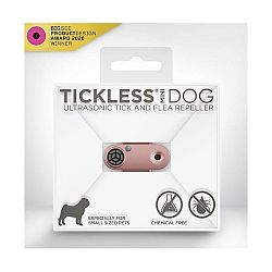 Tickless mini dog - Dobíjateľný ultrazvukový odpudzovač kliešťov a bĺch pre psov ružovozlaté