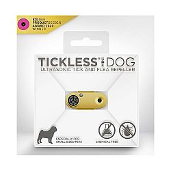 Tickless mini dog - Dobíjateľný ultrazvukový odpudzovač kliešťov a bĺch pre psov zlaté