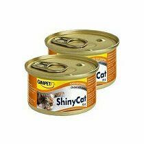 Gimpet cat cons. Shiny Cat kuracie mäso + papája 2x70g + Množstevná zľava zľava 15%