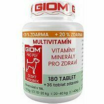 Giom dog Multivitamín 180 tbl+20% zadarmo