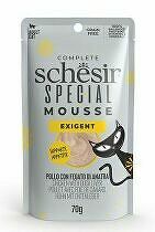 Schesir Cat pocket Special Mousse Exigent chicken/liver70g + Množstevná zľava