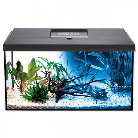 AQUAEL Akvarium set LEDDY LED DN 60x30x30cm, 54l čierne