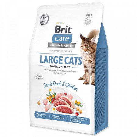 Brit Care granuly Cat Grain-Free Large cats Power & Vitality kačica a kura 0,4 kg