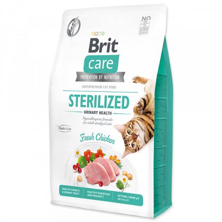 Brit Care granuly Cat Grain-Free Sterilized Urinary Health kura 2 kg