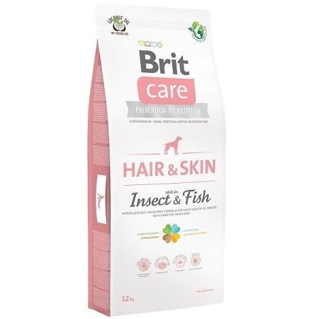 Brit Care granuly Dog Hair & Skin ryba a proteíny z hmyzu 12kg