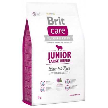 Brit Care granuly Junior Large Breed jahňa a ryža 3 kg