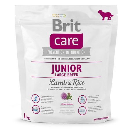 Brit Care granuly Junior Large Breed jahňa ryža 1 kg