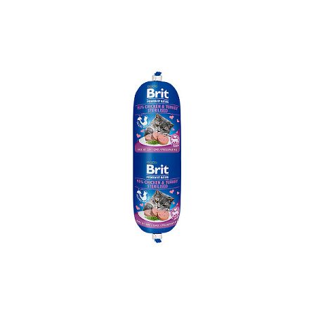 BRIT cat premium by nature saláma pre kastrované mačky 180 g kura a morka