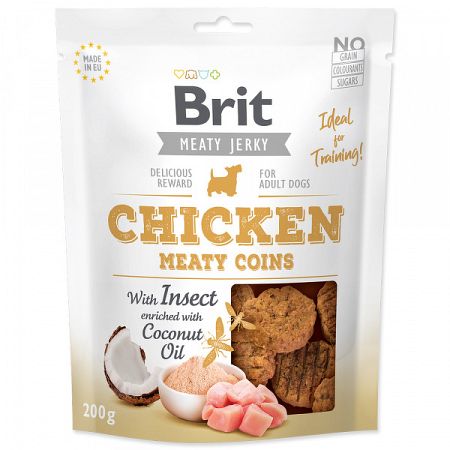 Brit Jerky Chicken with Insect Meaty Coins 200g