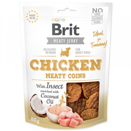 Brit Jerky Chicken with Insect Meaty Coins 80g