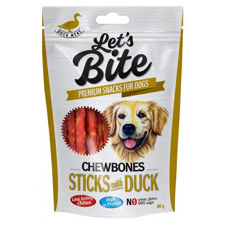 Brit Let´s Bite Chewbones Sticks with Duck 80g